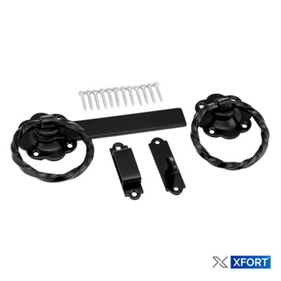 XFORT Ring Gate Latch Twisted Black