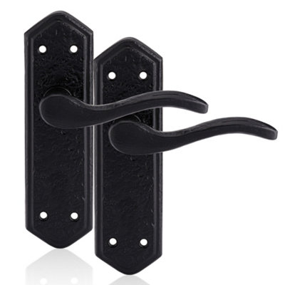 XFORT Smithy's Range London Suite Lever Latch Door Handle Black Antique