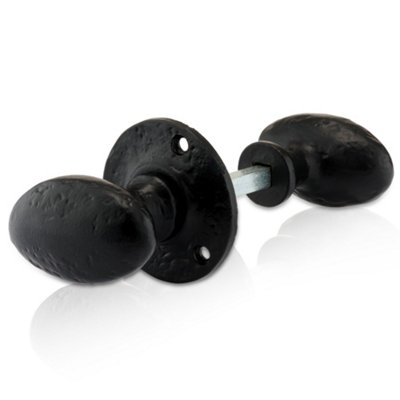 Xfort Smithys Range Oval Shaped Rim Knob Black Antique Diy At Bandq