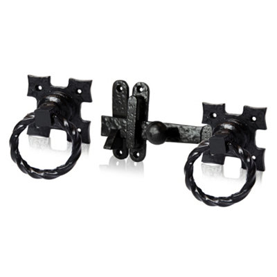 XFORT Smithy's Range Rope Ring Gate Latch Black Antique