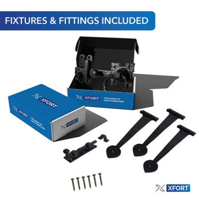 XFORT Smithy's Range Rope Ring Gate Latch Pack, Black Antique Finish ...