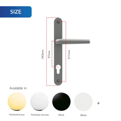XFORT Uros UPVC Door Handle Long (White) - 4