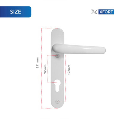 XFORT Uros UPVC Door Handle Short (White) - 4