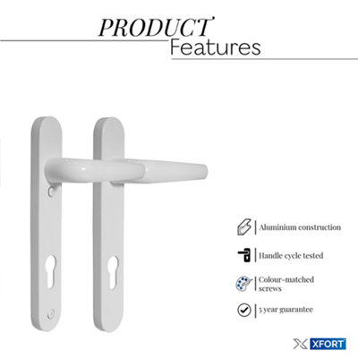 XFORT Uros UPVC Door Handle Short (White) - 5