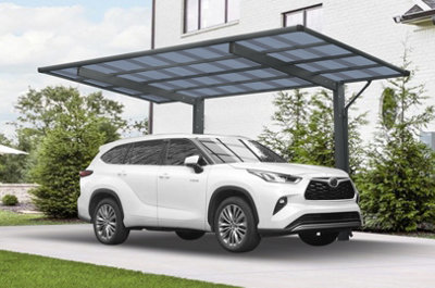 Ximax WING Design Carport Type 80 - 5314 x 2757 mm Anthracite - 10 Year Guarantee