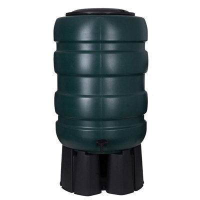 XL 250L Outdoor Garden Water Butt Rain Water Barrel With Stand, Tap & Kit