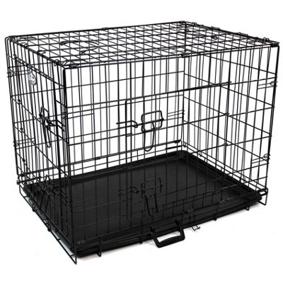 XL 42inch Foldable Black Dog Cage - 7