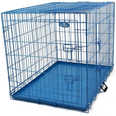 Small blue best sale dog crate