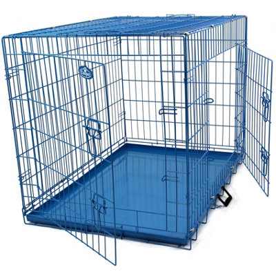 XL 42inch Foldable Blue Dog Cage - 3