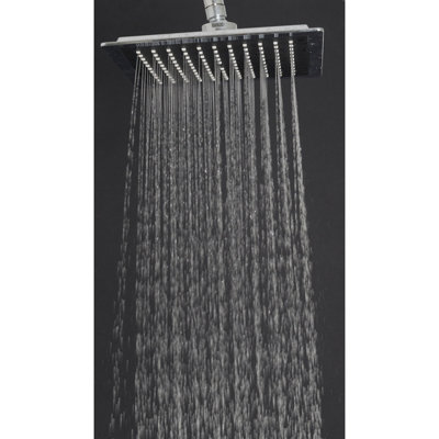 XL Bathroom Shower Riser Chrome Twin Head - 7
