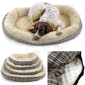 XL Deluxe Orthopaedic Soft Dog Bed Pet Warm Basket Fleece Lining Cushion Puppy Cat