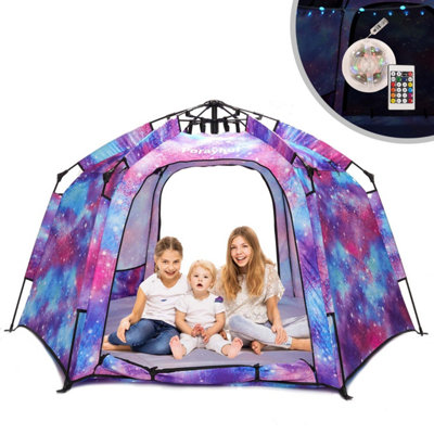 XL Indoor Kids Tent Playhouse Portable Large Pop Up Teepee Sleepover Dome Gazebo Den for Boys