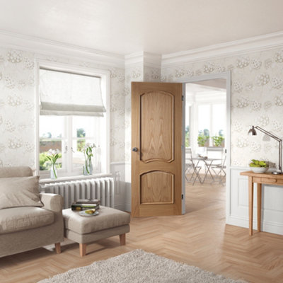 XL Joinery Internal Louis Oak Raised Mouldings Door 1981 x 686 x 35mm (27")