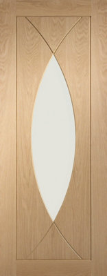 XL Joinery Internal Oak Pesaro Door with Clear Glass  - 2040 x 826 x 40mm