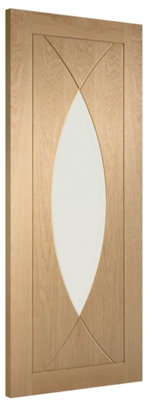 XL Joinery Internal Oak Pesaro Door with Clear Glass  - 2040 x 826 x 40mm