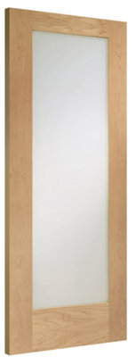 XL Joinery Internal Oak Pre-Finished Pattern 10 Door with Obscure Glass - 1981 x 686 x 35mm (27")