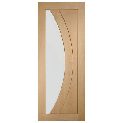 XL Joinery Internal Salerno Oak Clear Glass Door 2040 x 826 x 40mm