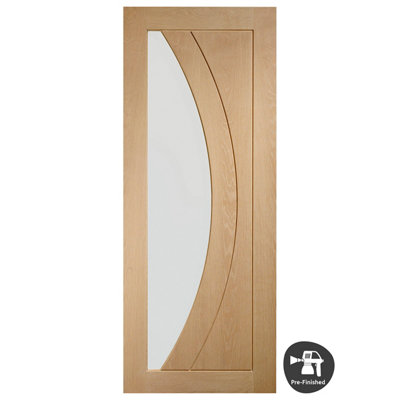 XL Joinery Internal Salerno Oak Clear Glass Pre-Finished Door 2040 x 826 x 40mm