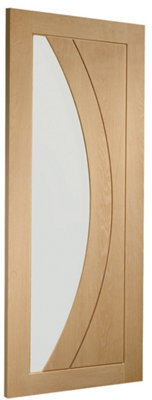XL Joinery Internal Salerno Oak Clear Glass Pre-Finished Door 2040 x 826 x 40mm
