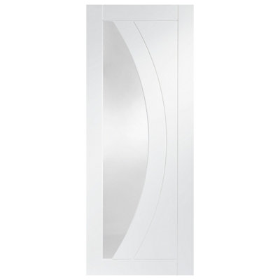 XL Joinery Internal Salerno White Clear Glass Primed Door 2032 x 813 x 35mm (32")