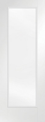 XL Joinery Internal White Primed Pattern 10 Fire Door with Clear Glass 1981 x 838 x 44mm (33")