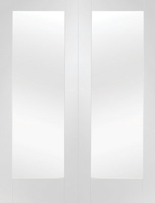 XL Joinery Internal White Primed Pattern 10 Pair with Clear Glass 1981 x 1220 x 40mm (48")