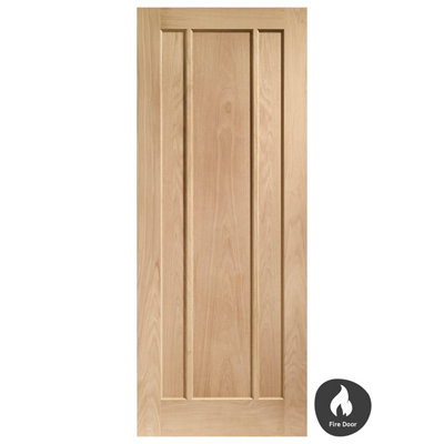 XL Joinery Internal Worcester Oak Fire Door 2040 x 826 x 44mm