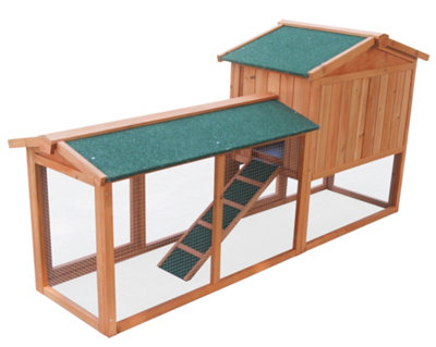 XLarge Wooden Rabbit Run Pet Hutch Bunny Guinea Pig Ferret Run 2 Tier Wood House Cage Pen - 6