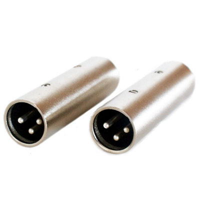 XLR 3 Pin Male to Plug Coupler Adapter/Joiner Gender Changer Extension