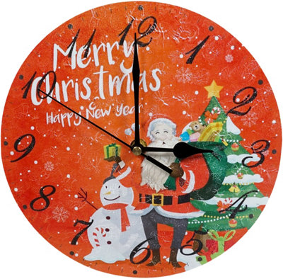 Xmas Haus Christmas Wall Clock DIY at B&Q