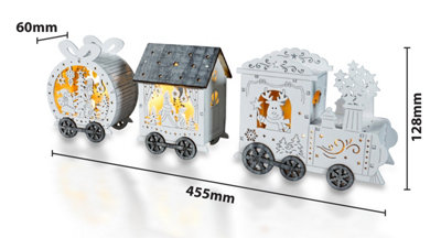Xmas Haus Festive Light Up LED Wood Train
