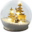Xmas Haus Light Up Snow Globe with Reindeers