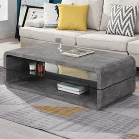 Xono Coffee Table Wooden Coffee Table for Living Room Centre Table Tea Table for Living Room Furniture Concrete Effect