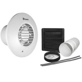 Xpelair DX100PR Pullcord Round Extractor Fan with Wall Kit - 93007AW