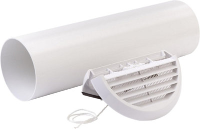 Xpelair SSWKWR Simply Silent Round Contour Wall Kit for Extractor Fans - White