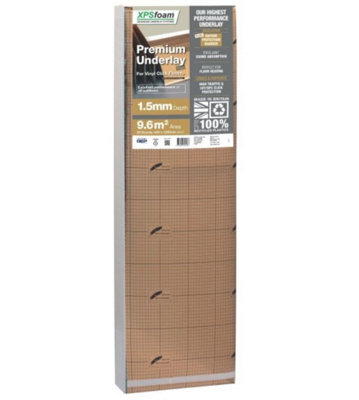 XPS Foam 1.5mm UK Made Premium Underlay Plus - Ideal for Luxury Vinyl Click Floors 9.6m²