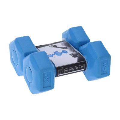 XQ Max Blue 1kg Dumbbells Set Exercise Equipment Home Gym Weight