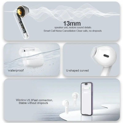 XT98 Wireless Bluetooth Earbuds with Noise Cancelling and Waterproof Features