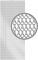 Xterminate Aluminium Fly Blind Door Screen Chain Curtain Silver with Spare Chains & Fixtures, For Buisness and Home