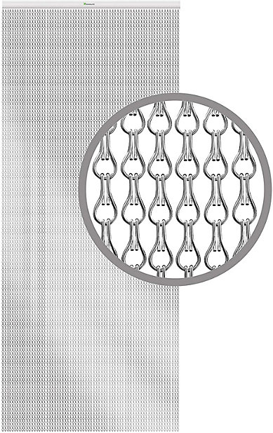 Xterminate Aluminium Fly Blind Door Screen Chain Curtain Silver With Spare Chains Fixtures For Buisness And Home Diy At B Q
