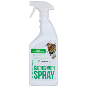 Xterminate Clothes Moth Killer Spray Treatment 1L  Professional Strength Formula For Home Use