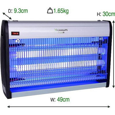 Xterminate Indoor Insect Fly Killer Zapper LED Low Energy Attracting UV ...