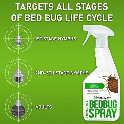 Xterminate Insect Bed Bug Killer Control Kill Treatment Kit 4 Rooms