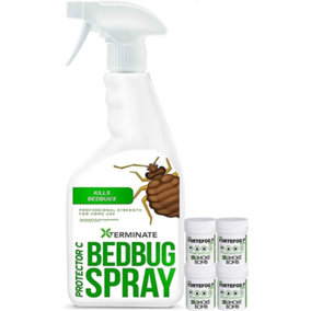 Xterminate Large Bed Bug Killer Spray and Fogger Pack Bed Bug Treatment for the Home. 2 Room Treatment