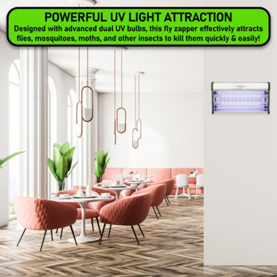 Xterminate UV LED Wall Mounted Fly Killer Zapper Unit Electric for ...
