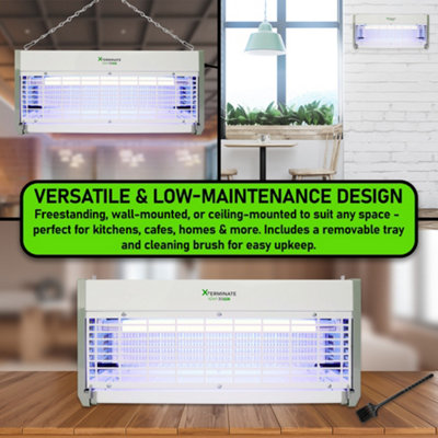 Xterminate UV LED Wall Mounted Fly Zapper Killer Unit Electric for ...