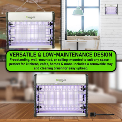 Xterminate UV LED Wall Mounted Fly Zapper Killer Unit Electric for ...