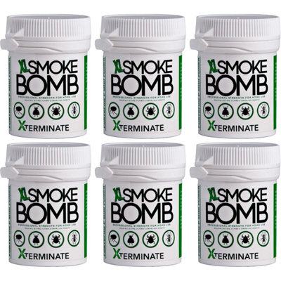 Xterminate XL 11g Smoke Bomb Fogger Killer For Fleas, Bed bug, Carpet Moths, Cluster Fly, Silverfish, Carpet Beetle x6