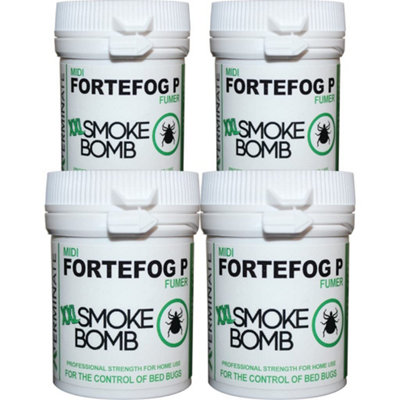 Xterminate XXL Smoke Bomb Fogger Fumer for Bed Bugs - 4 Pack