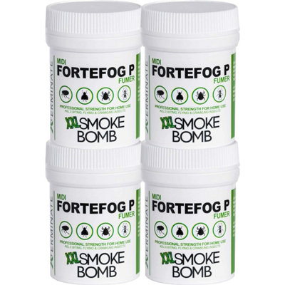 Xterminate XXL Smoke Bomb Fogger Fumer for Bed Bugs - 4 Pack